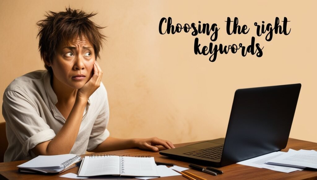 illustration on theme of choosing the right keywords for your website