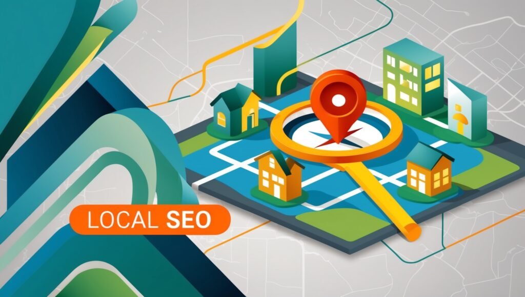Mastering Local SEO illustration. Boost your local SEO.