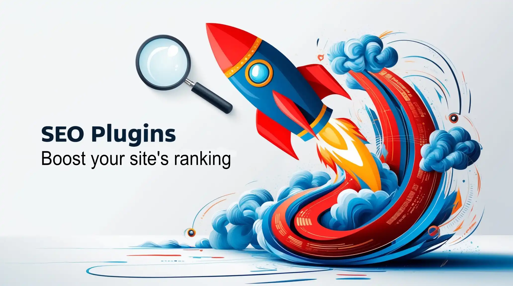 SEO-Plugins-1024x572-1 Seo Plugins illustration by Steve Dale as part of website optimisation